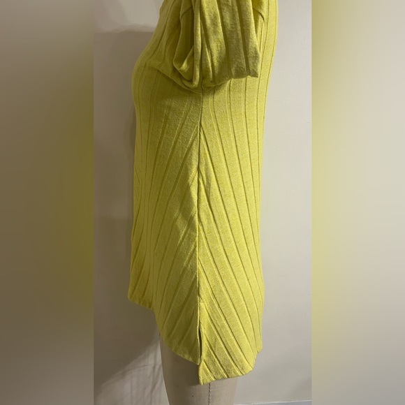 Anthropologie Maeve Devine Chartreuse Tunic Top Size M - Picture 6 of 8